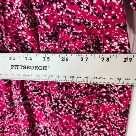 Catherines 4X Pink Floral Tunic Blouse Rayon Boho 3/4 Sleeve Plus Size Top - Picture 5 of 8